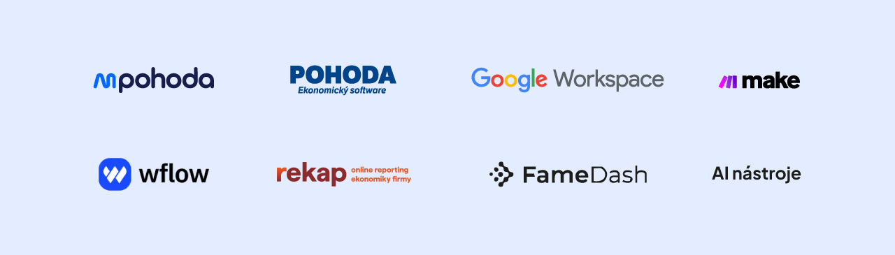 Prehľad používaných nástrojov vrátane online fakturácie mPohoda