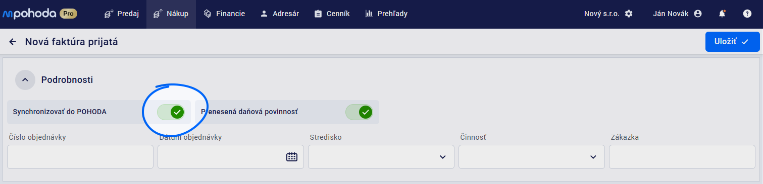 A doklady sa bez chaosu prepíšu aj do Pohody.