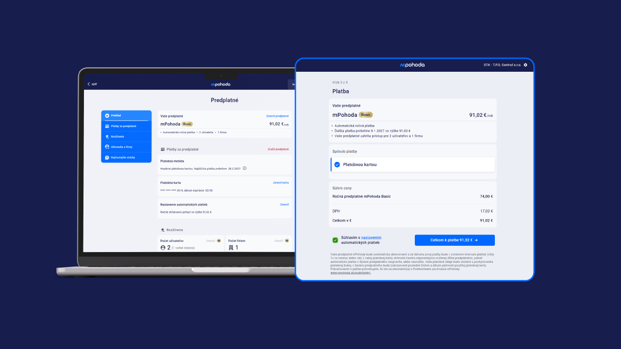 Nová agenda pre správu predplatného