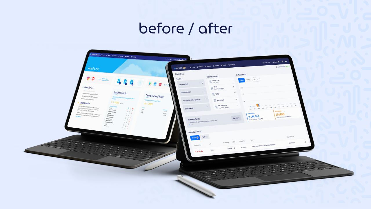 Redesign dashboard vo webovej aplikácii mPohoda