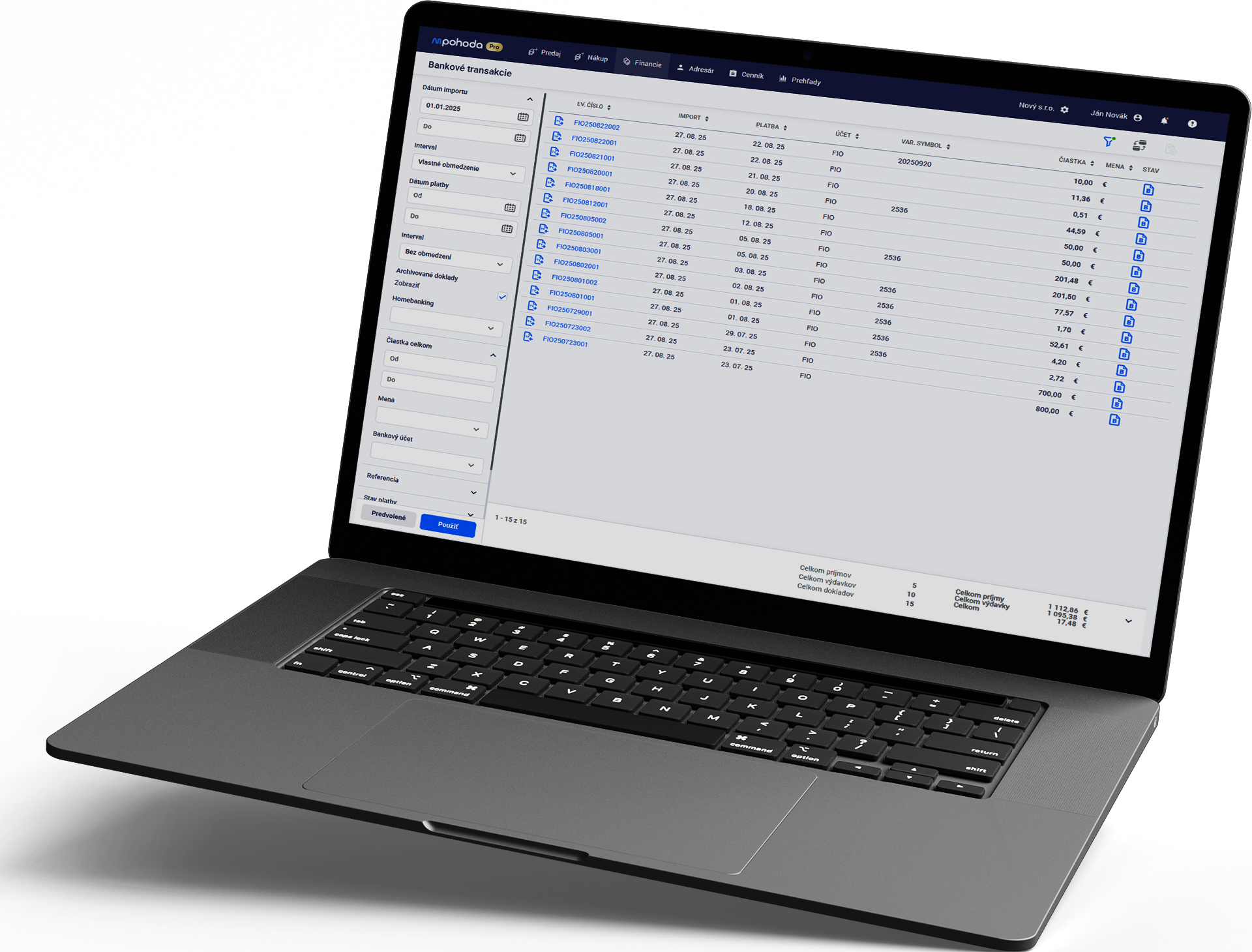 Plne automatizovaný homebanking ti prinesie perfektný prehľad o úhradách faktúr.